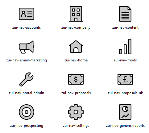 First wave of new ZUI icons