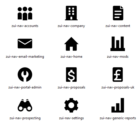 Old ZUI icons that were updated with this release